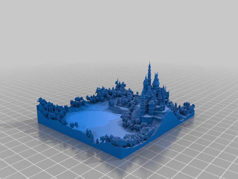 Minecraft Beauty and the Beast Castle 3d model