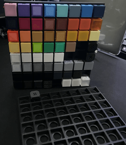 SwatchGRID - 20mm Calibration Cube Holder 3d model