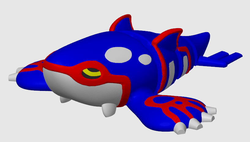 Articulated Kyogre Pokemon (No support, 3mf included) 3d model