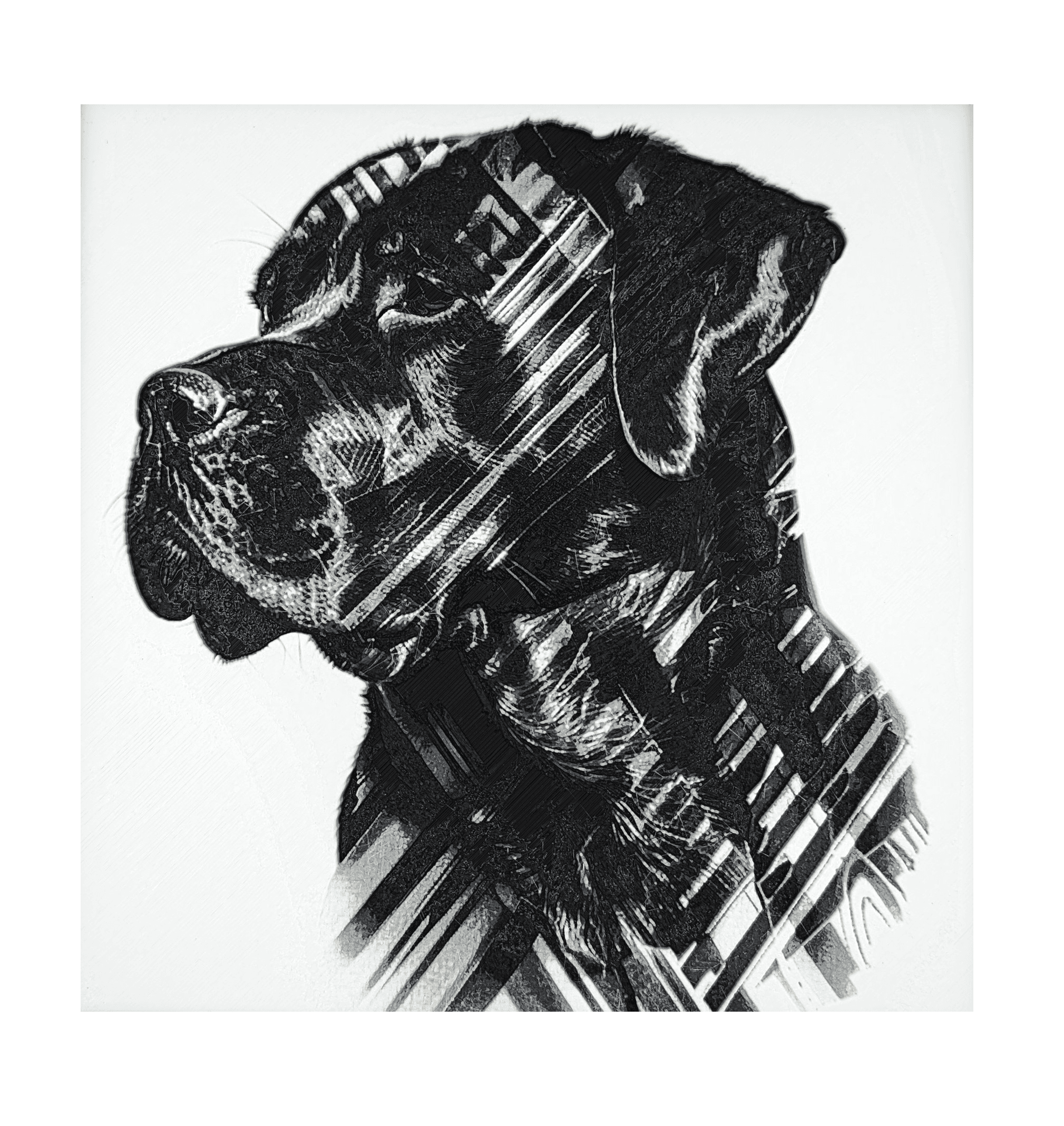 Black Labrador Dog.stl 3d model
