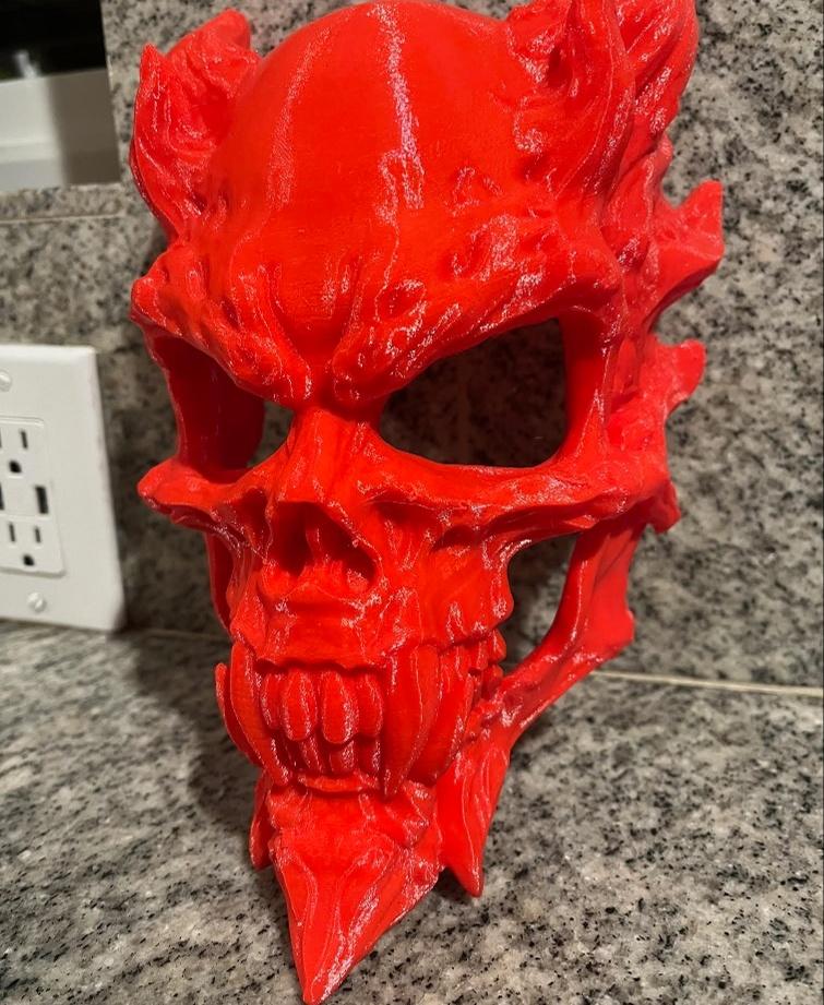 Hell Mask  - Printed in PETG. Looks sick, great work! - 3d model
