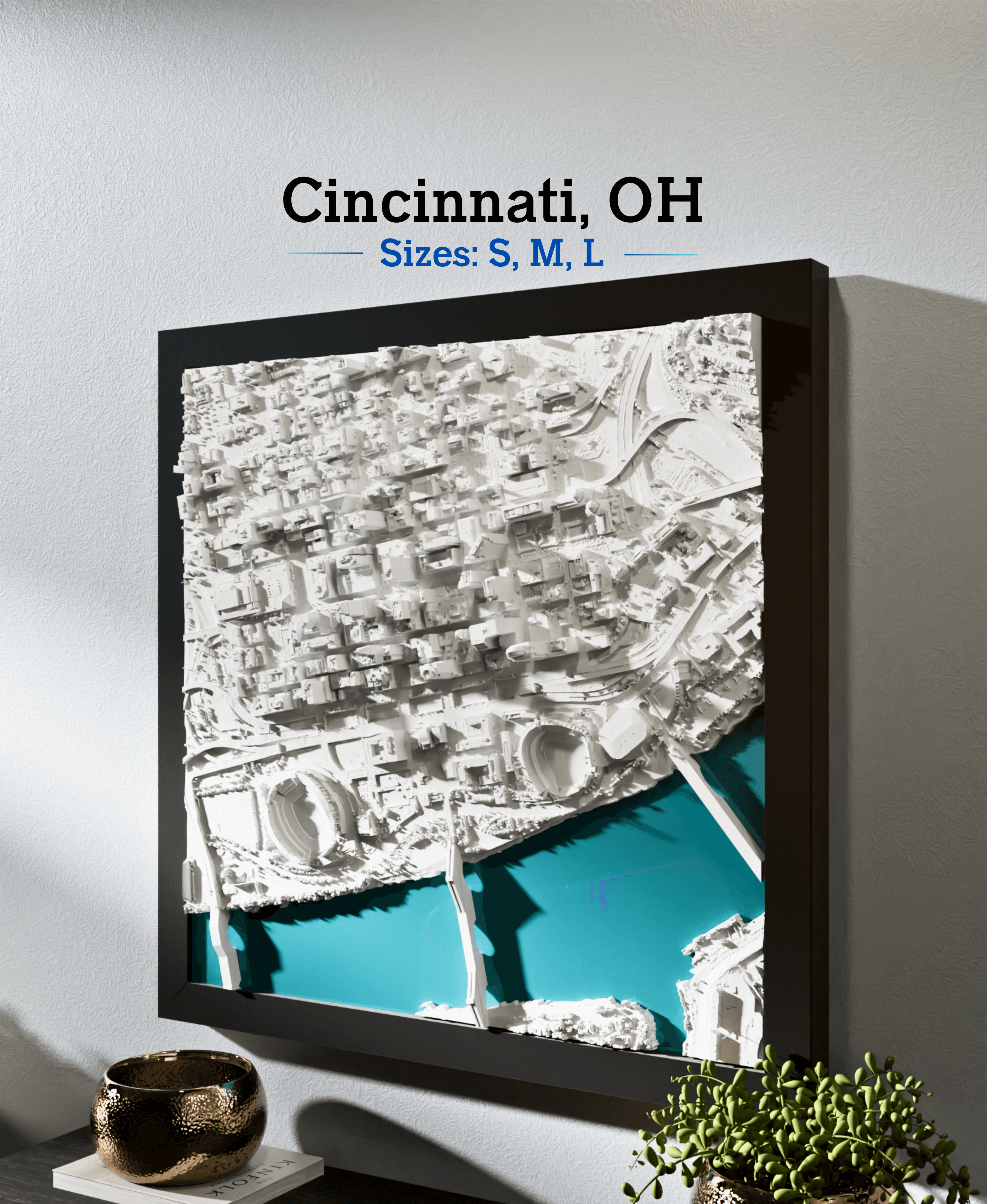 Cincinnati, OH - Large, Medium and Small 3d model