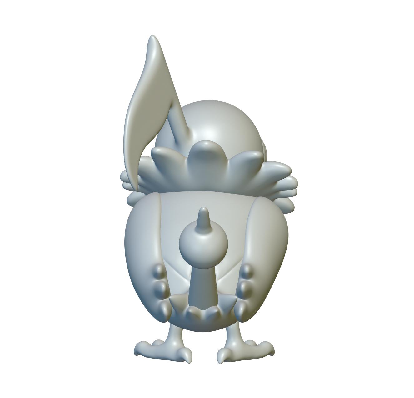 Pokemon Chatot #441 - Optimized for 3D Printing 3d model