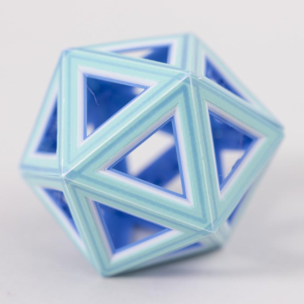 Wireframe Icosahedron // Folding Polyhedra 3d model
