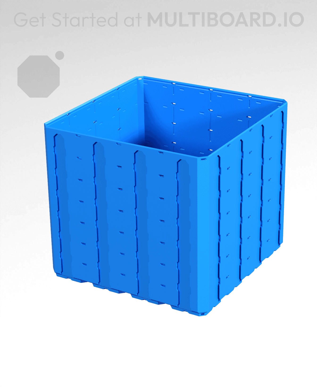 4x4x3.5 - Topped Multipoint Rail - Multibin Shell 3d model