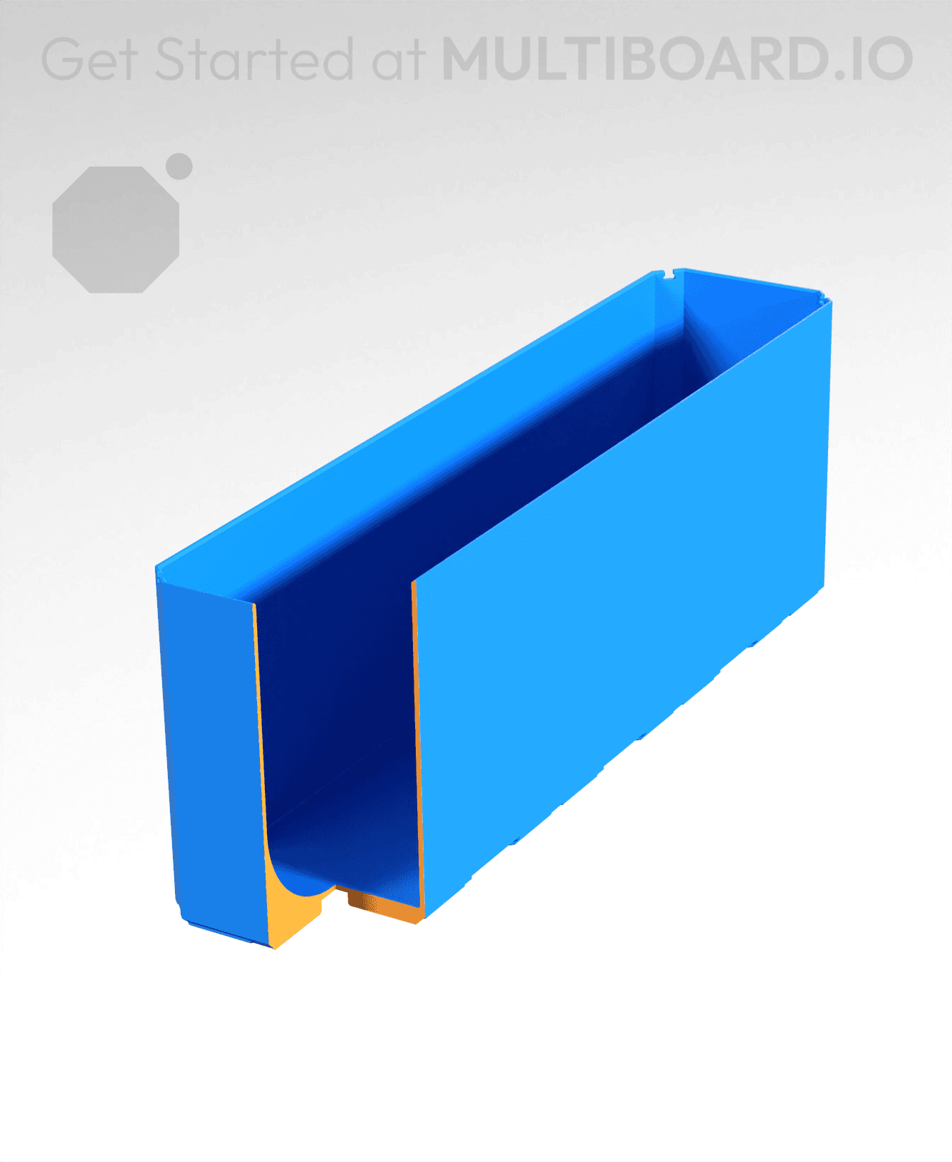 1x4x1.5 - Curved Bin - Multibin Insert 3d model