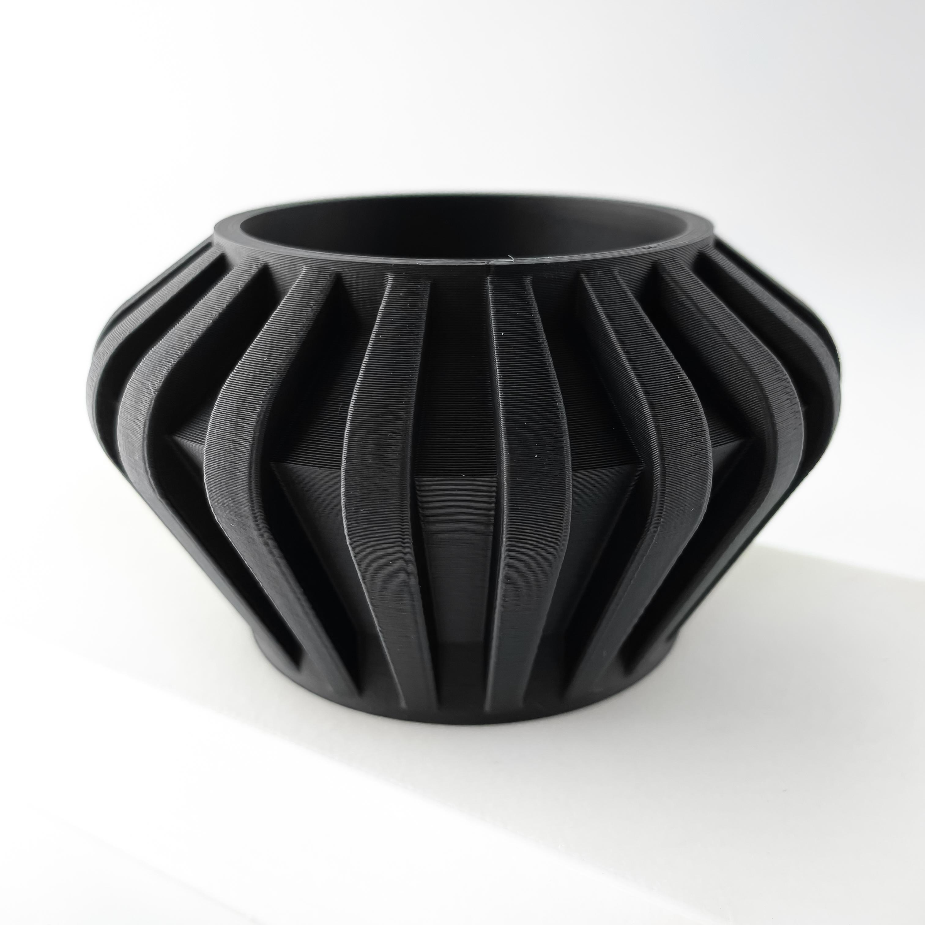 The Hino Planter Pot with Drainage Tray & Stand | Modern and Unique Home Decor for Plants 3d model