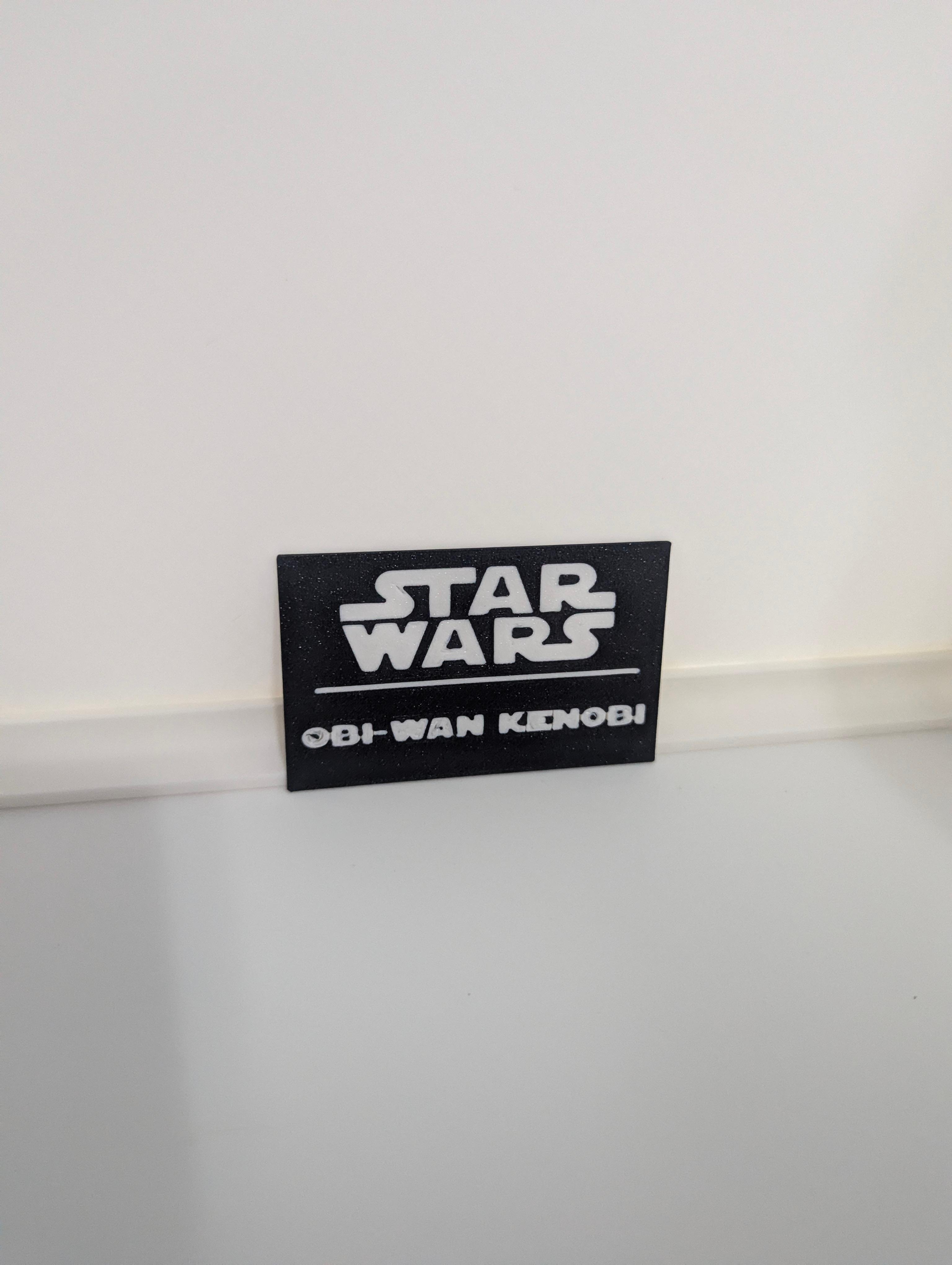 Obi-Wan Kenobi Multicolor Nameplates 3d model
