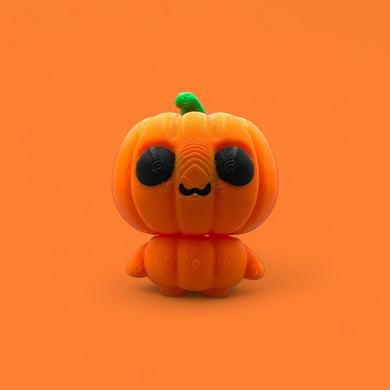 Mini Pumpkin Buddy Articulating Flexy - Wiggle and Stand 3d model