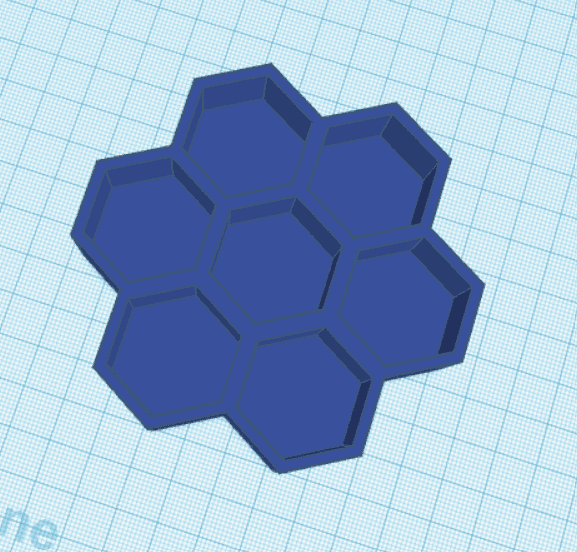 Hexagon Hexagon Dice Holder 3d model