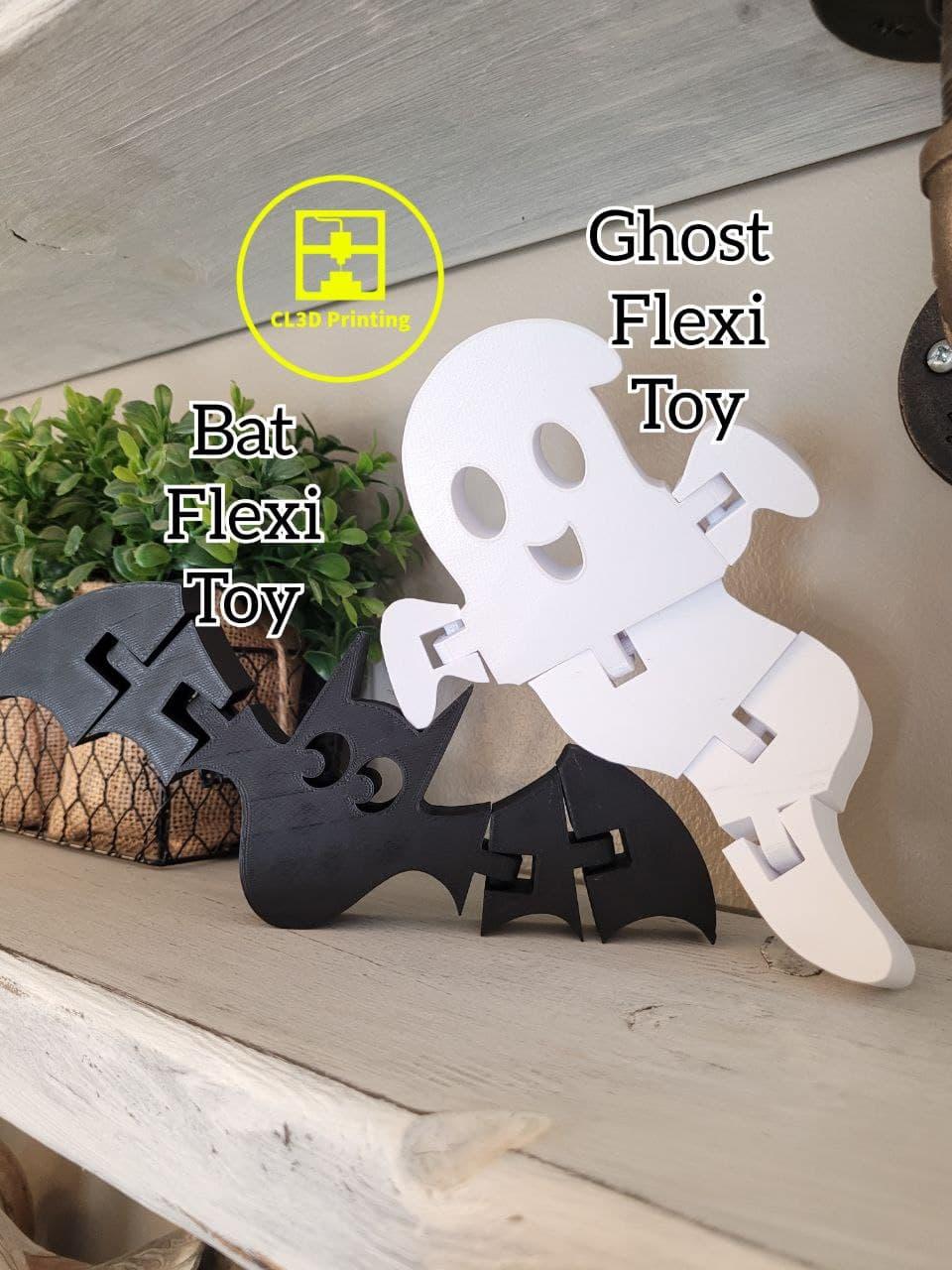 Ghost and Bat Flexi Toys 3d model