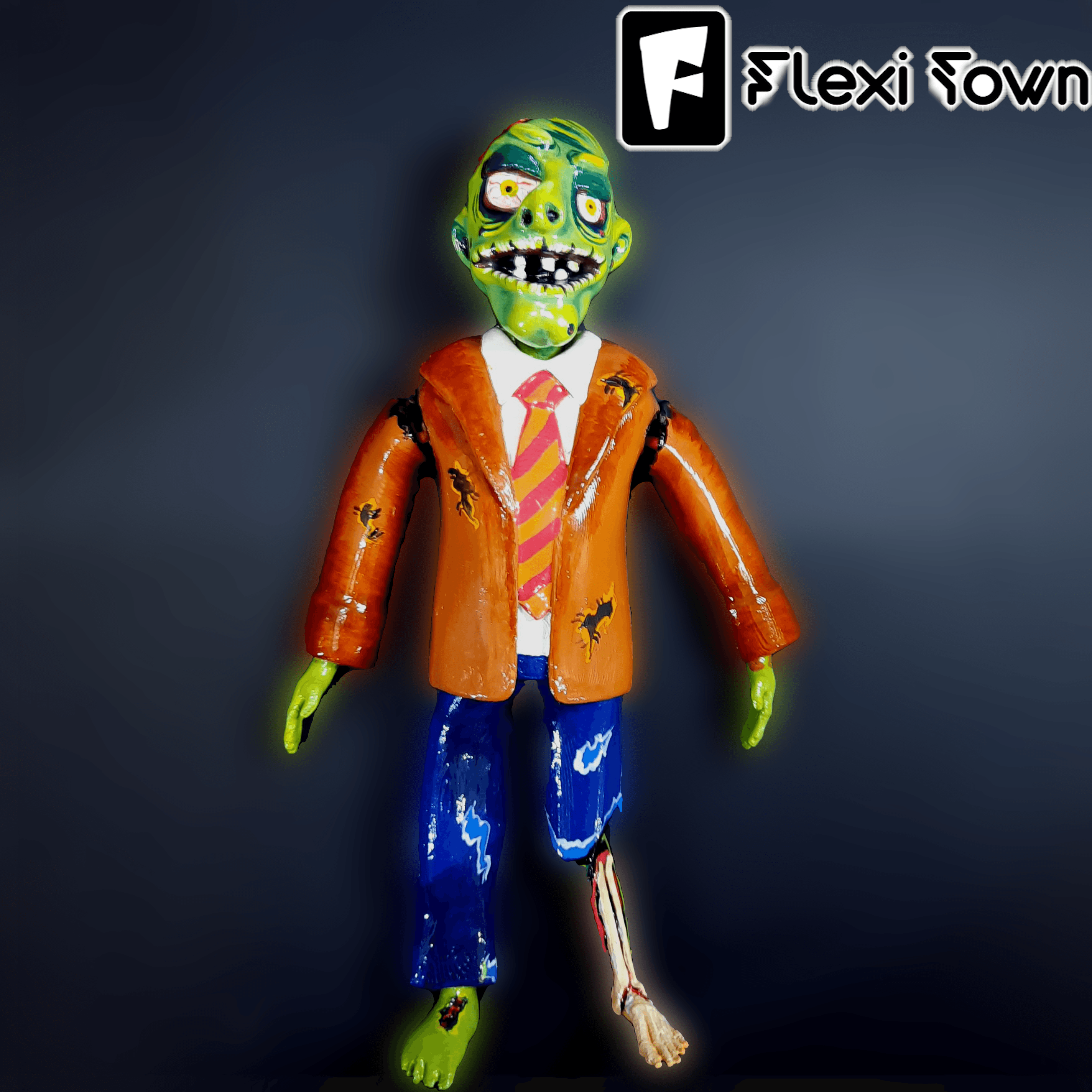Flexi Print-in-Place Creepy Zombie 3d model