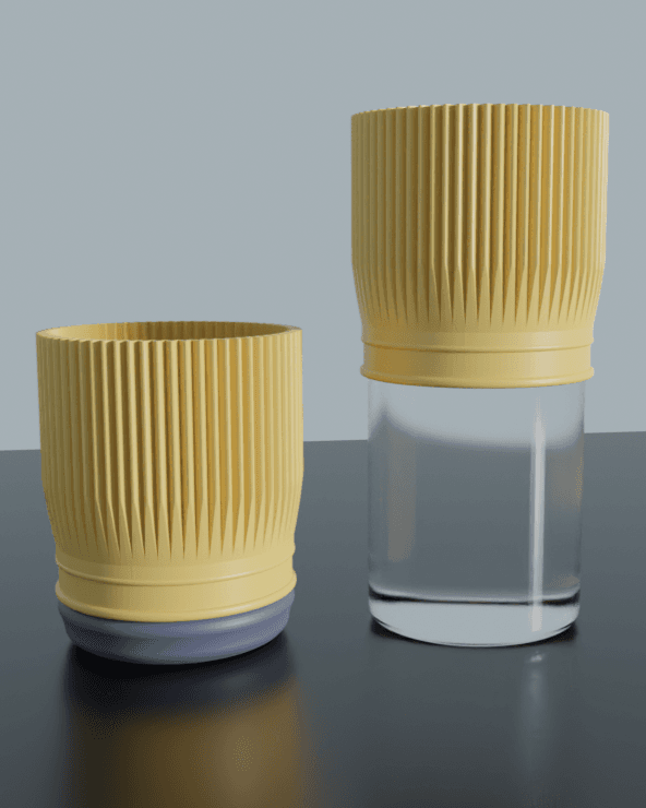Mason Jar Planter - Convertible Drip Tray 3d model