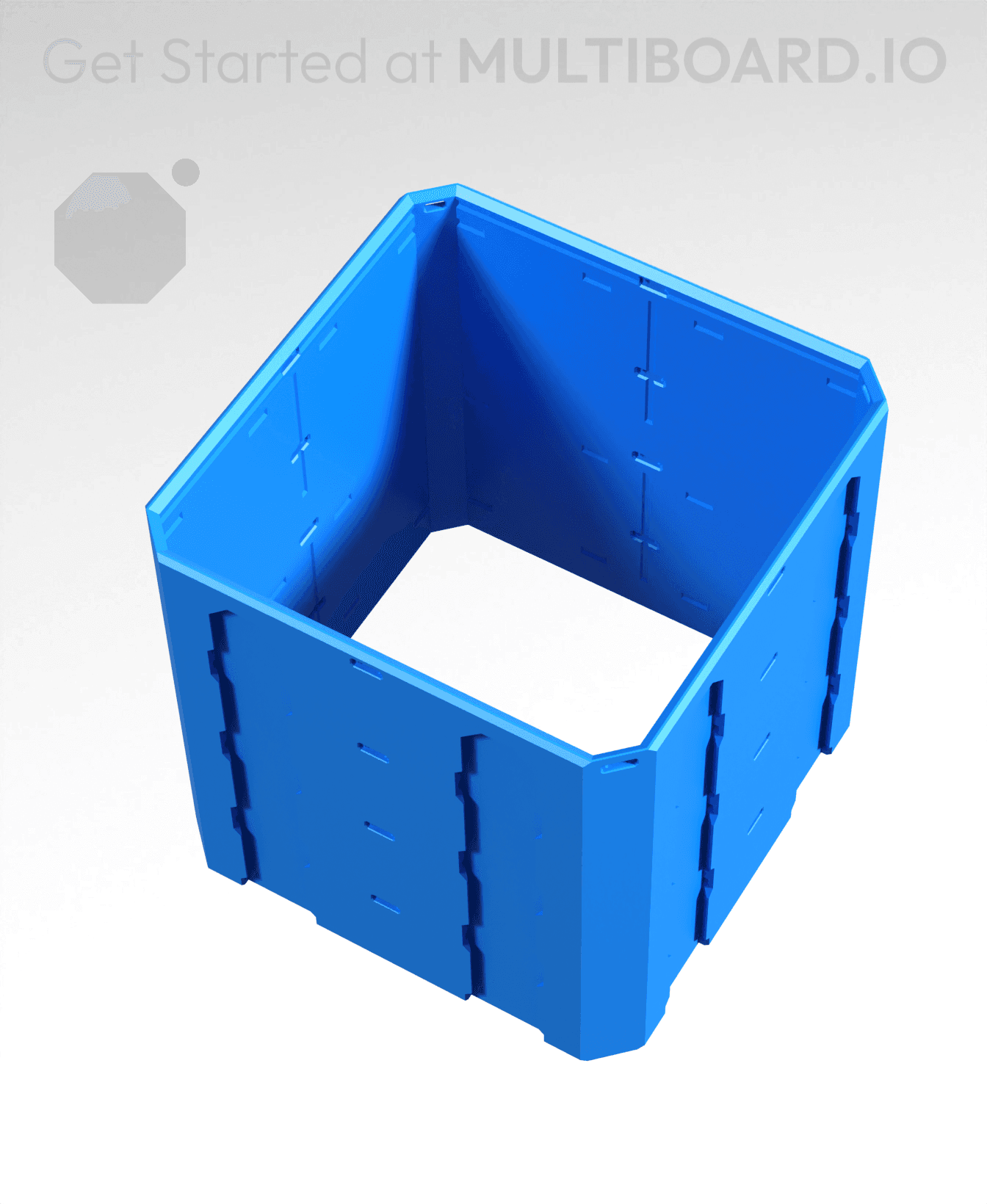 2x2x2 - Topped Multipoint Rail - Pop-In Bin Extension 3d model