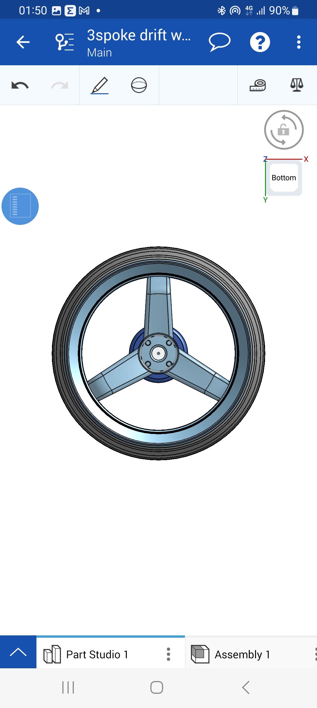 Rc car drift wheel 3 spoke 3d model