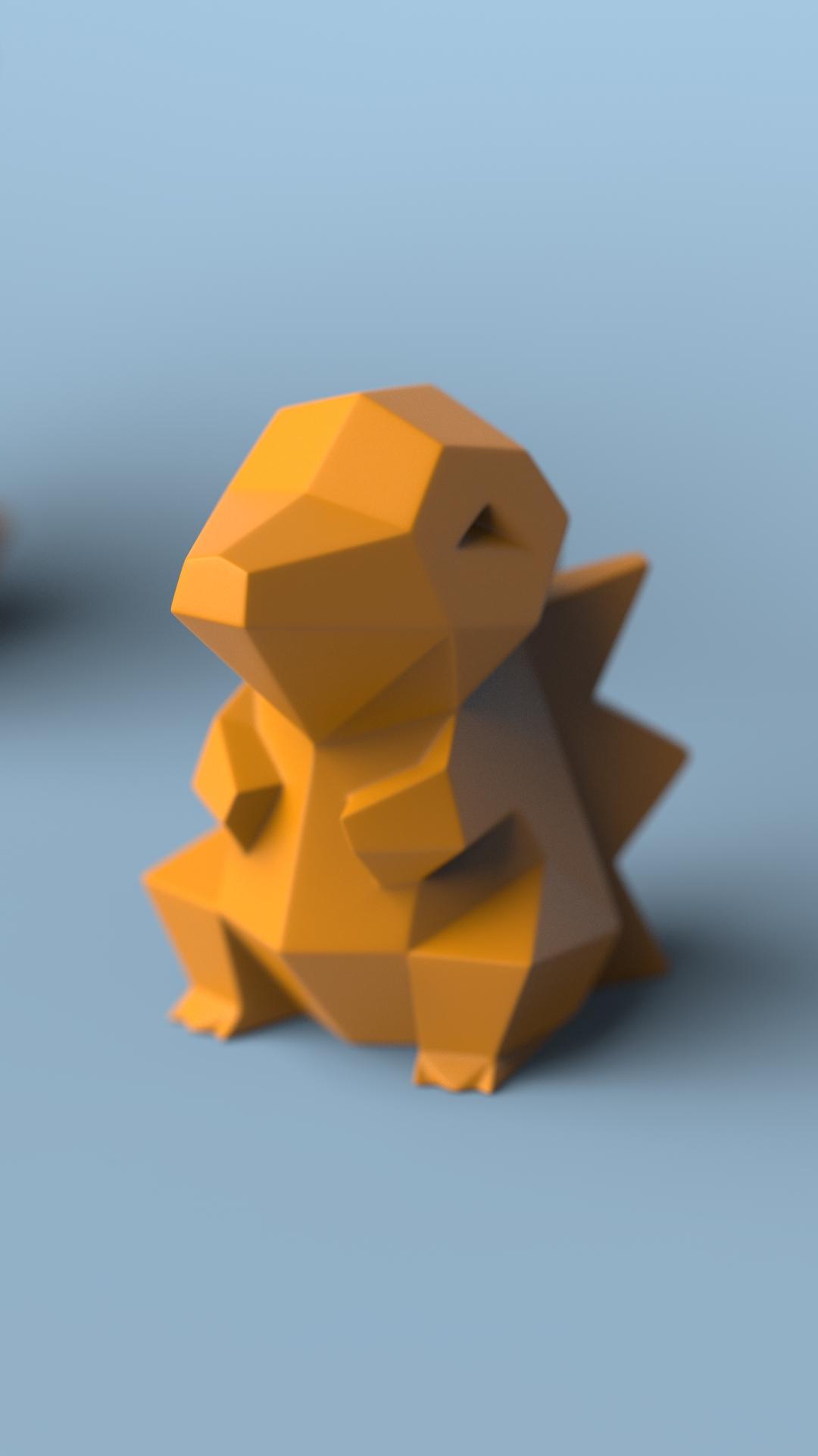 Low-poly Cyndaquil (Version 2) 3d model