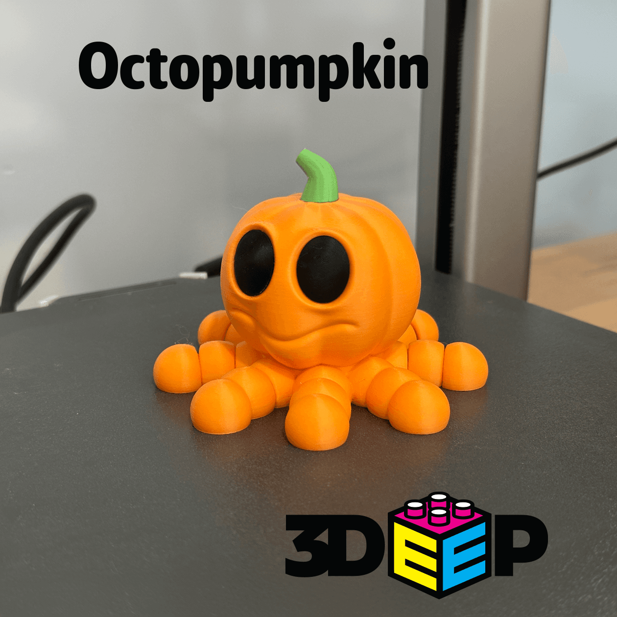 Octopumpkin - Print in place - No supports 3d model