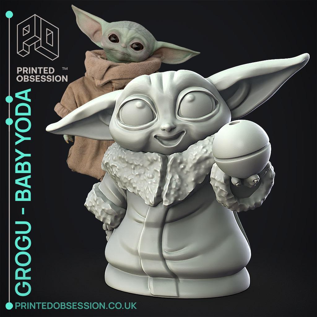 Yoda Baby for Me (Star Wars Inspired Baby Yoda / Grogu) by ChrisPirillo,  Download free STL model, baby yoda 