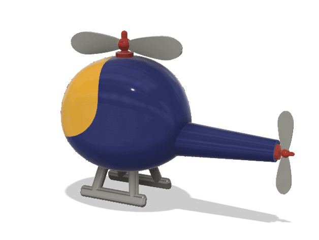 Cutie Helicopter 3d model