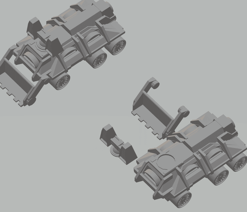 FHW: Dairr Knocker mining tank with sonic cannon (BoD) 3d model