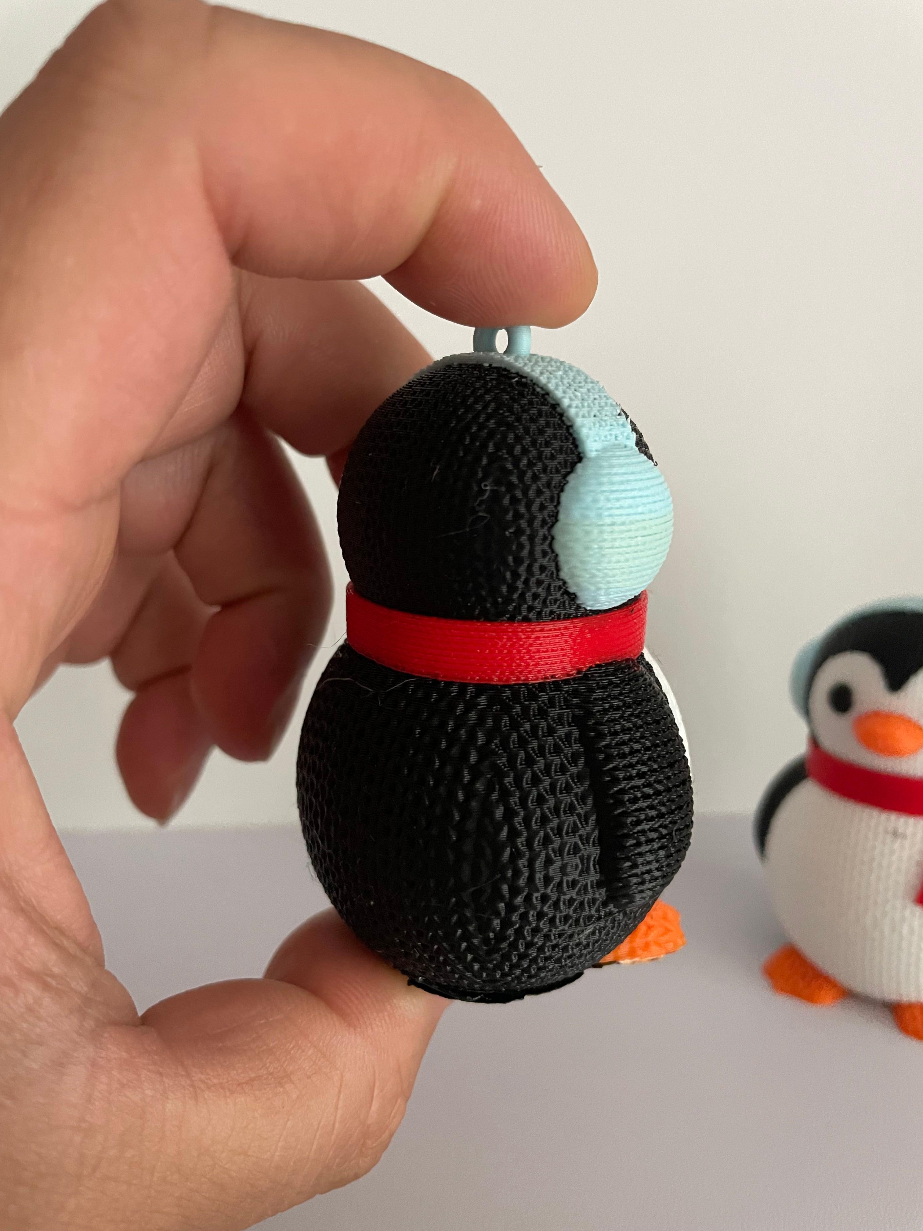 Knitted Penguin Figurine and Ornament / No Supports / 3MF Included 3d model