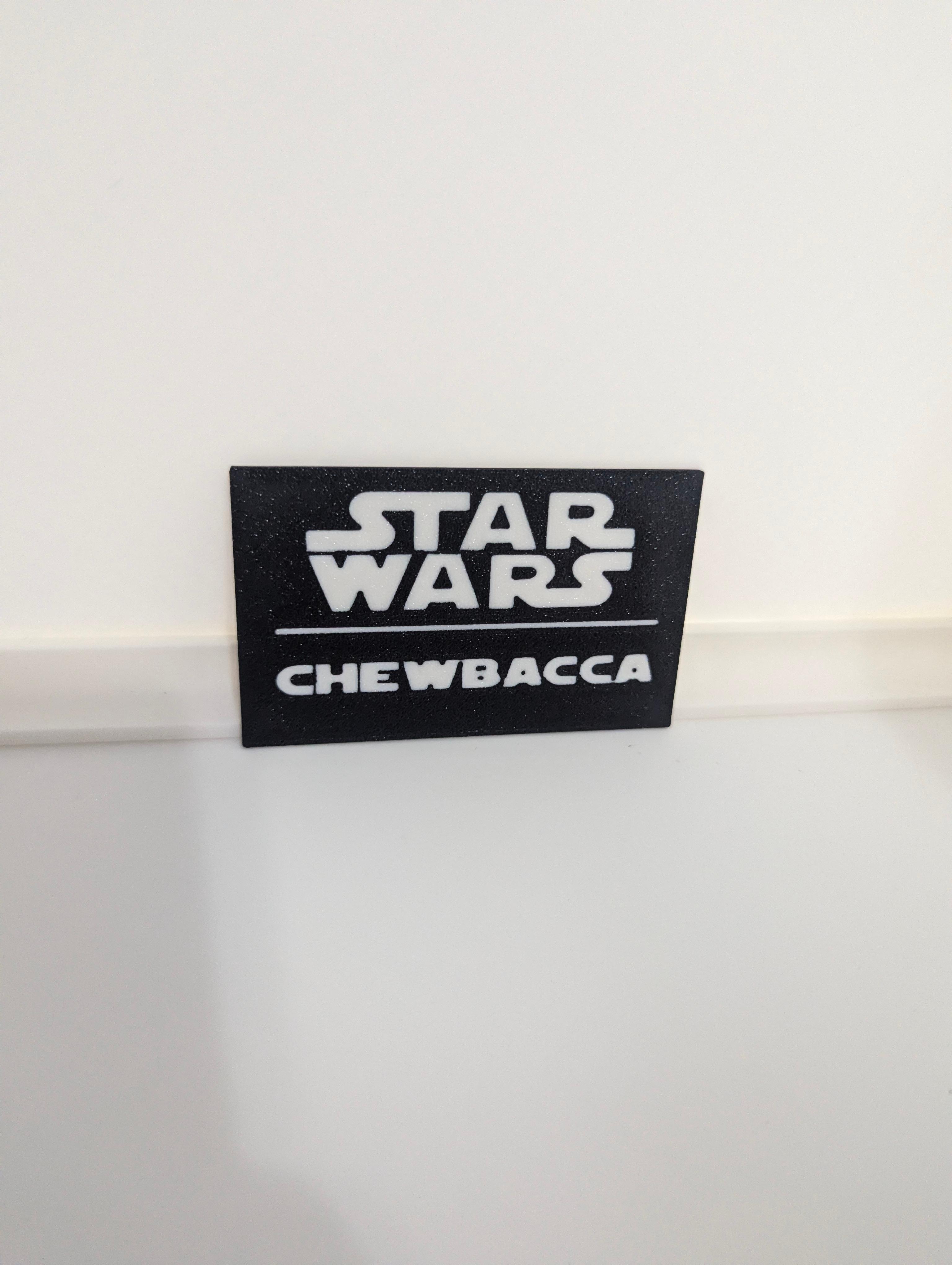 Chewbacca Multicolor Nameplates 3d model