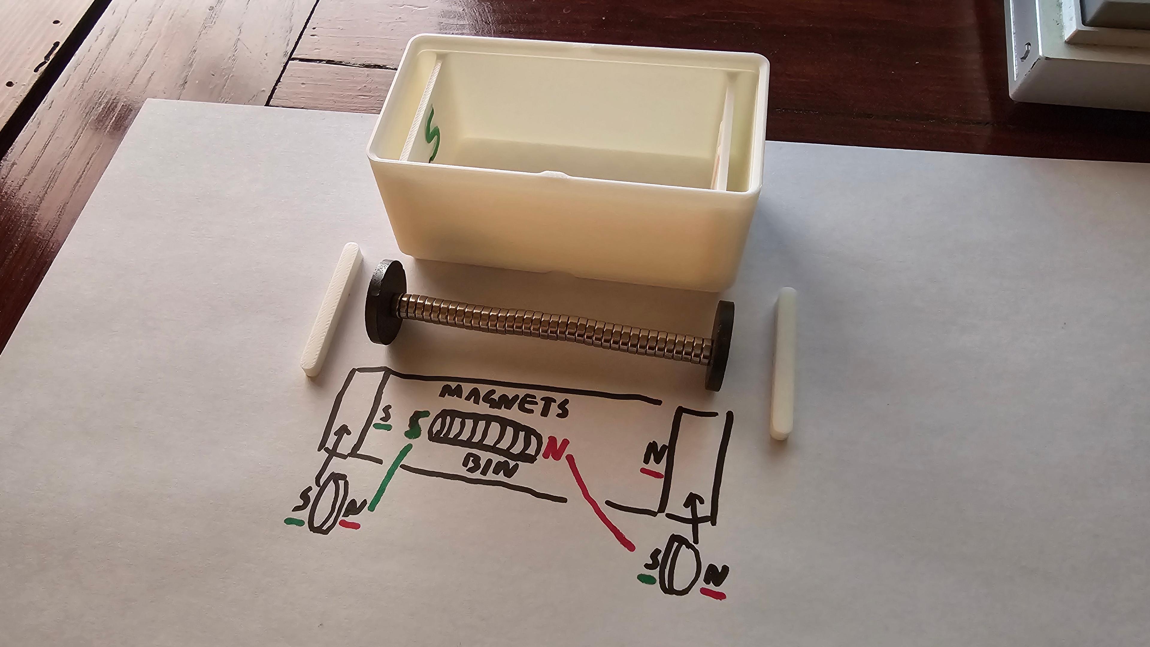 Gridfinity magnets bin 1x2x5.3mf 3d model