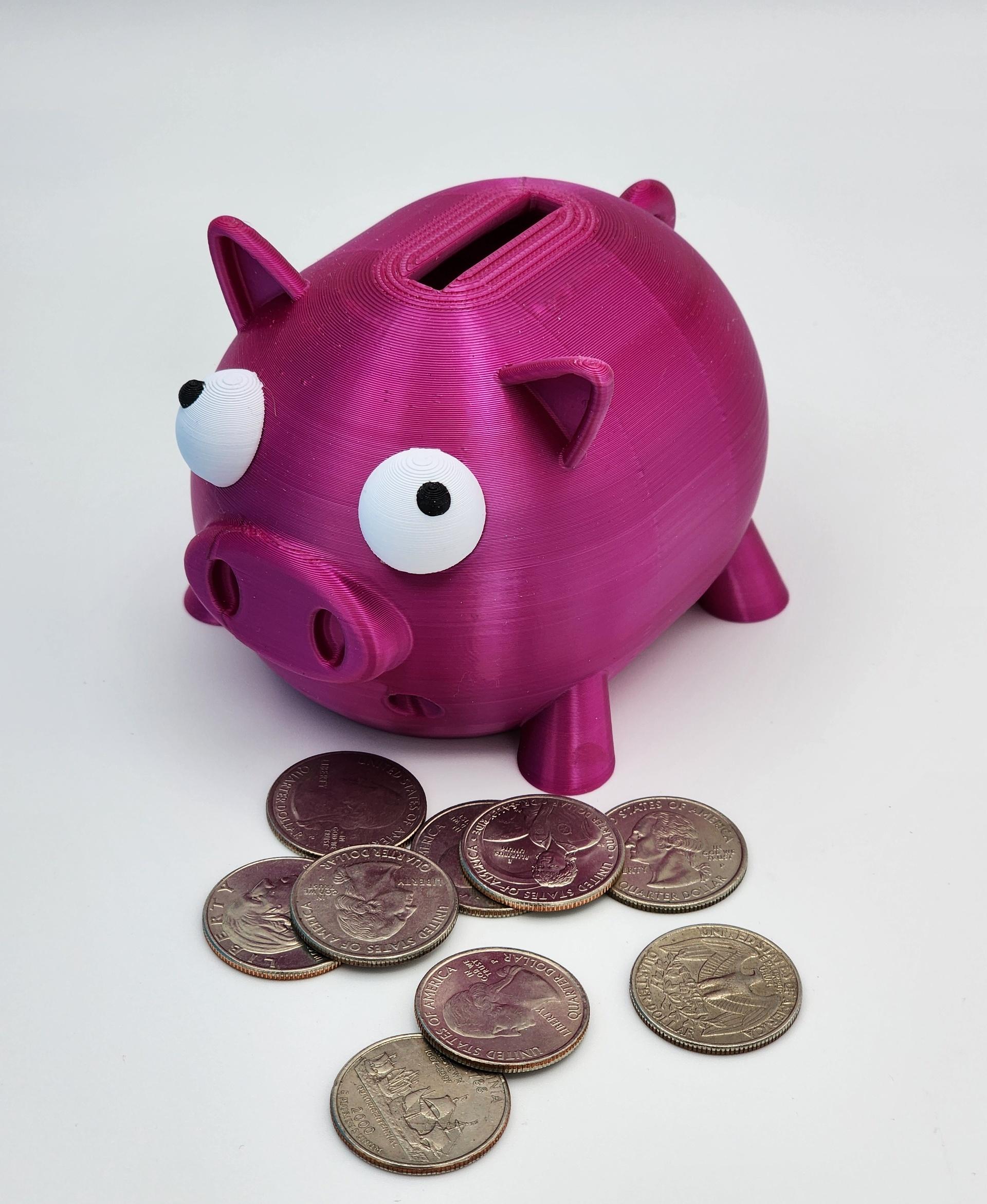 Piggy Money Bank / Multiparts / No Supports / 3MF 3d model