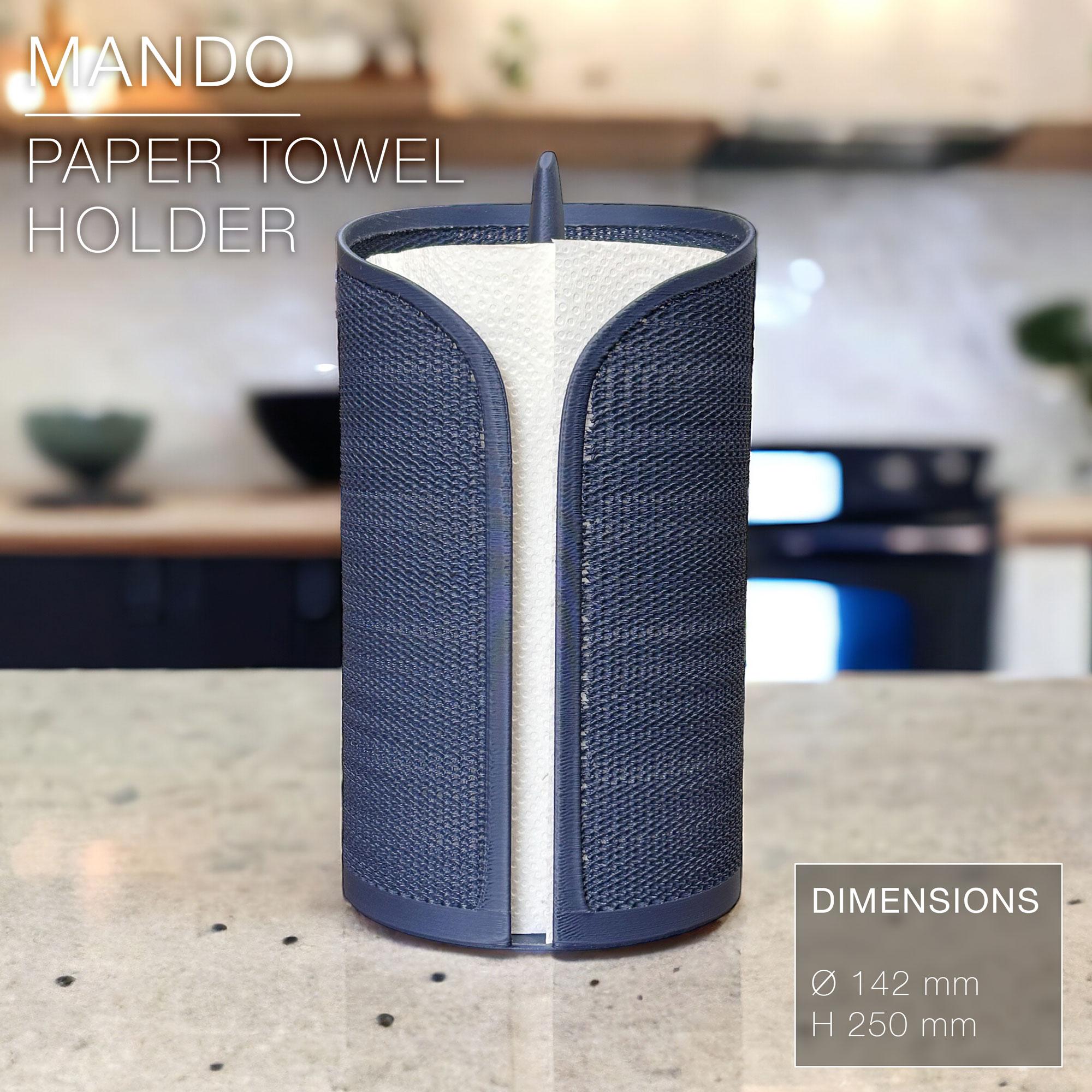MANDO  |  paper towel roll holder by CharlesRegaud 3d model