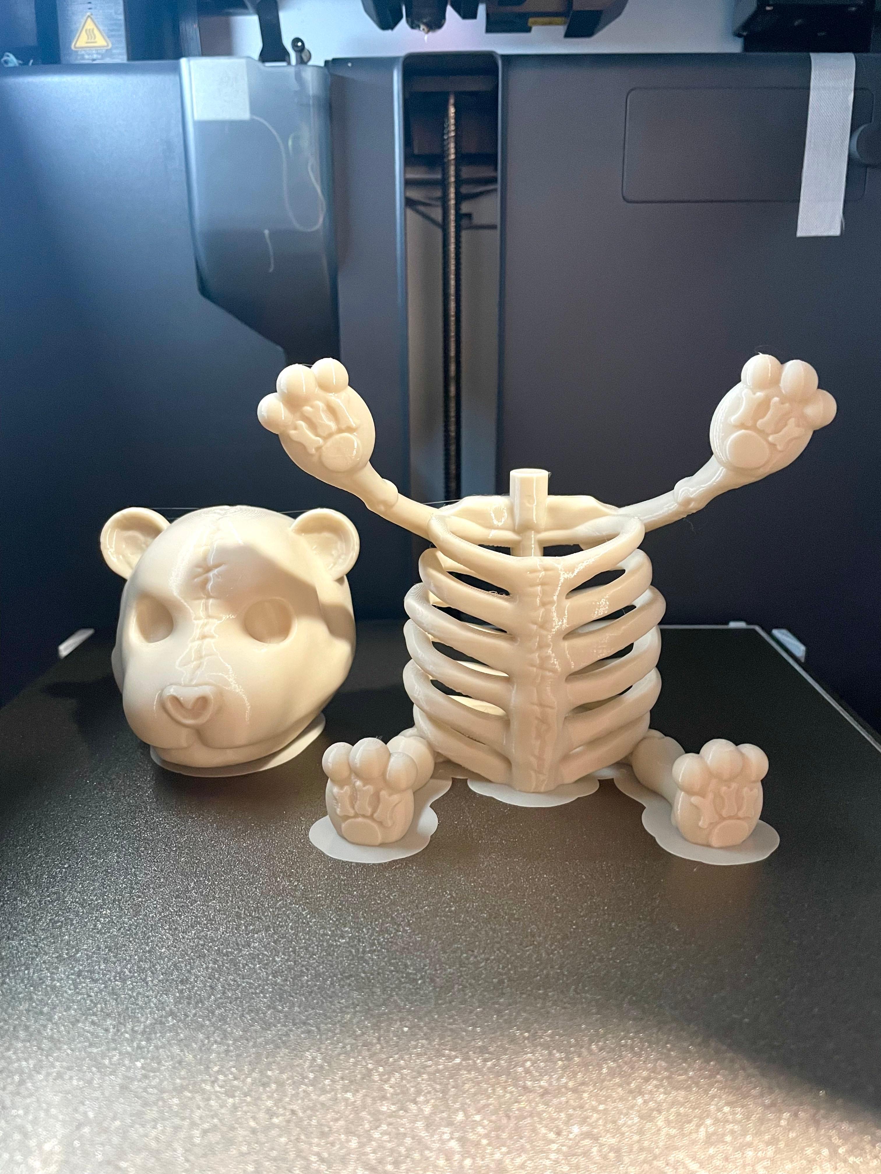 Teddy Bear Skeleton Decor / No Supports 3d model