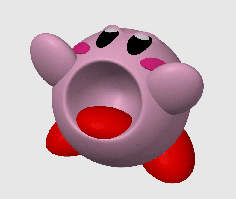 Screaming Kirby Pre Painted - Print in place! 3d model