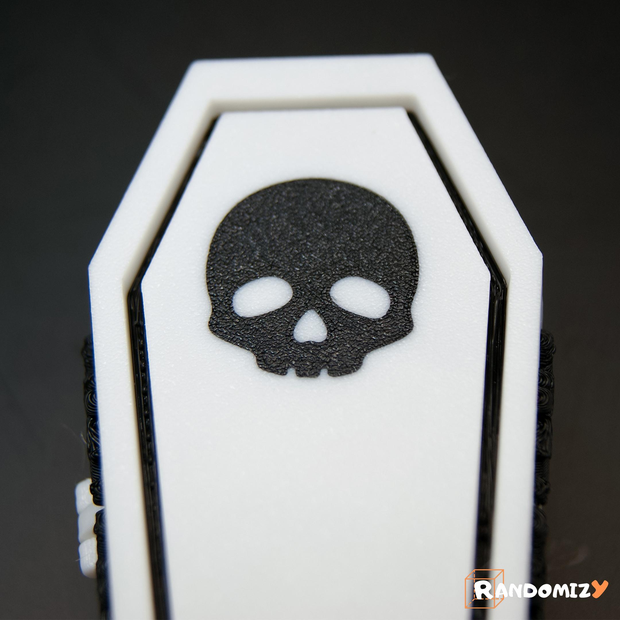Coffin Shaped Box (Skull) 3d model