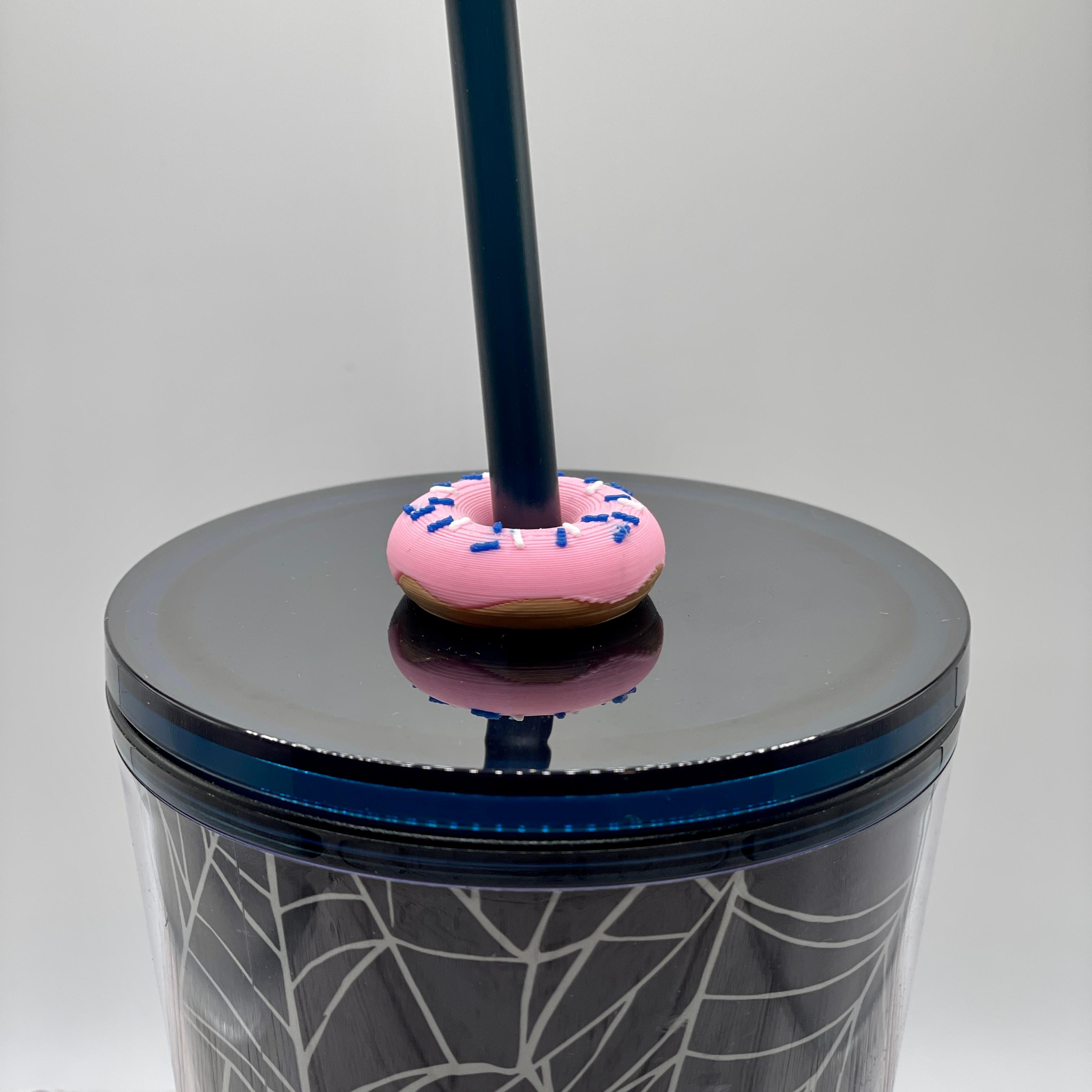 Donut Straw Topper 3d model