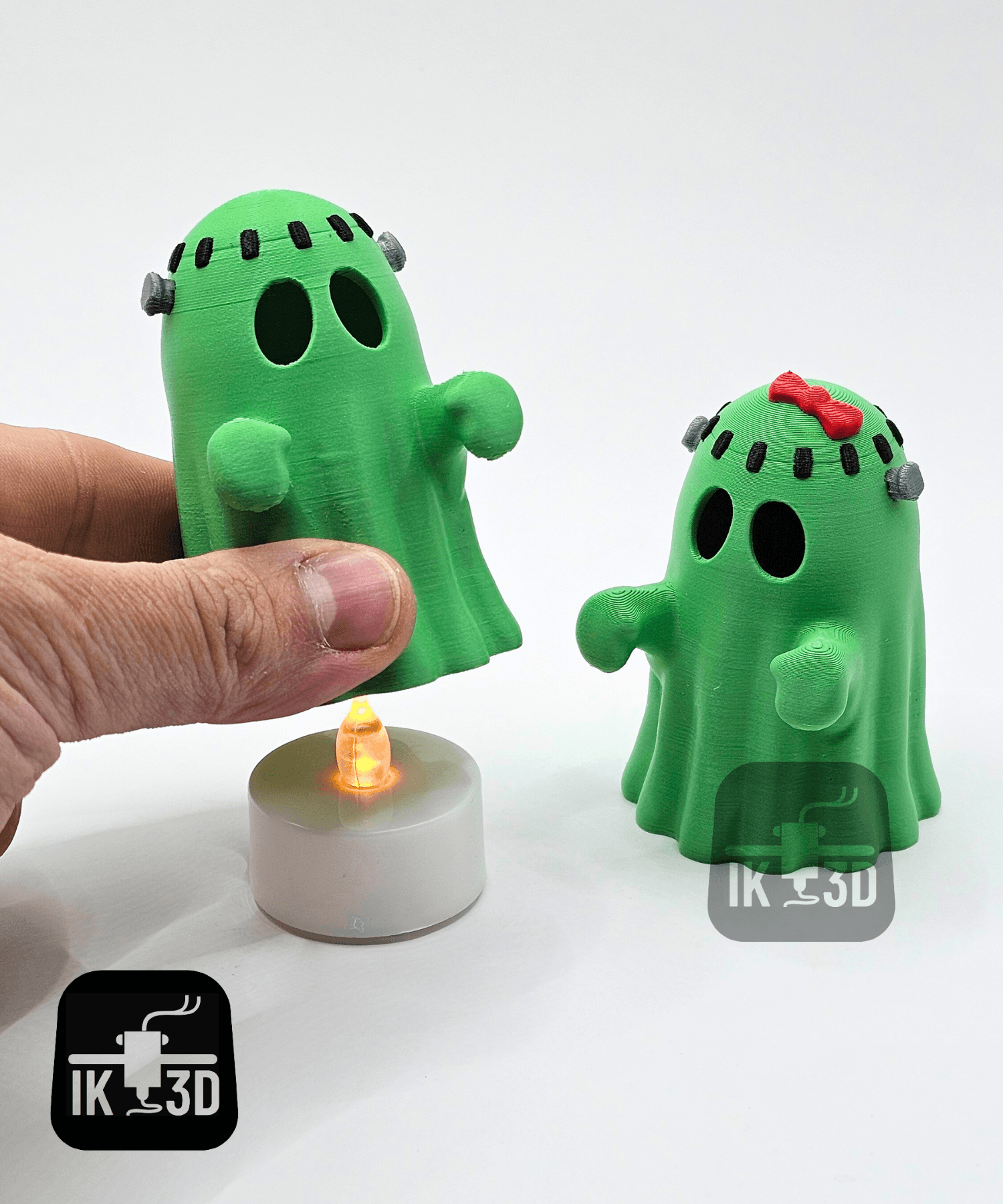 Mr and Mrs Frankenstein Ghost Candle Holder / 3MF Included 3d model