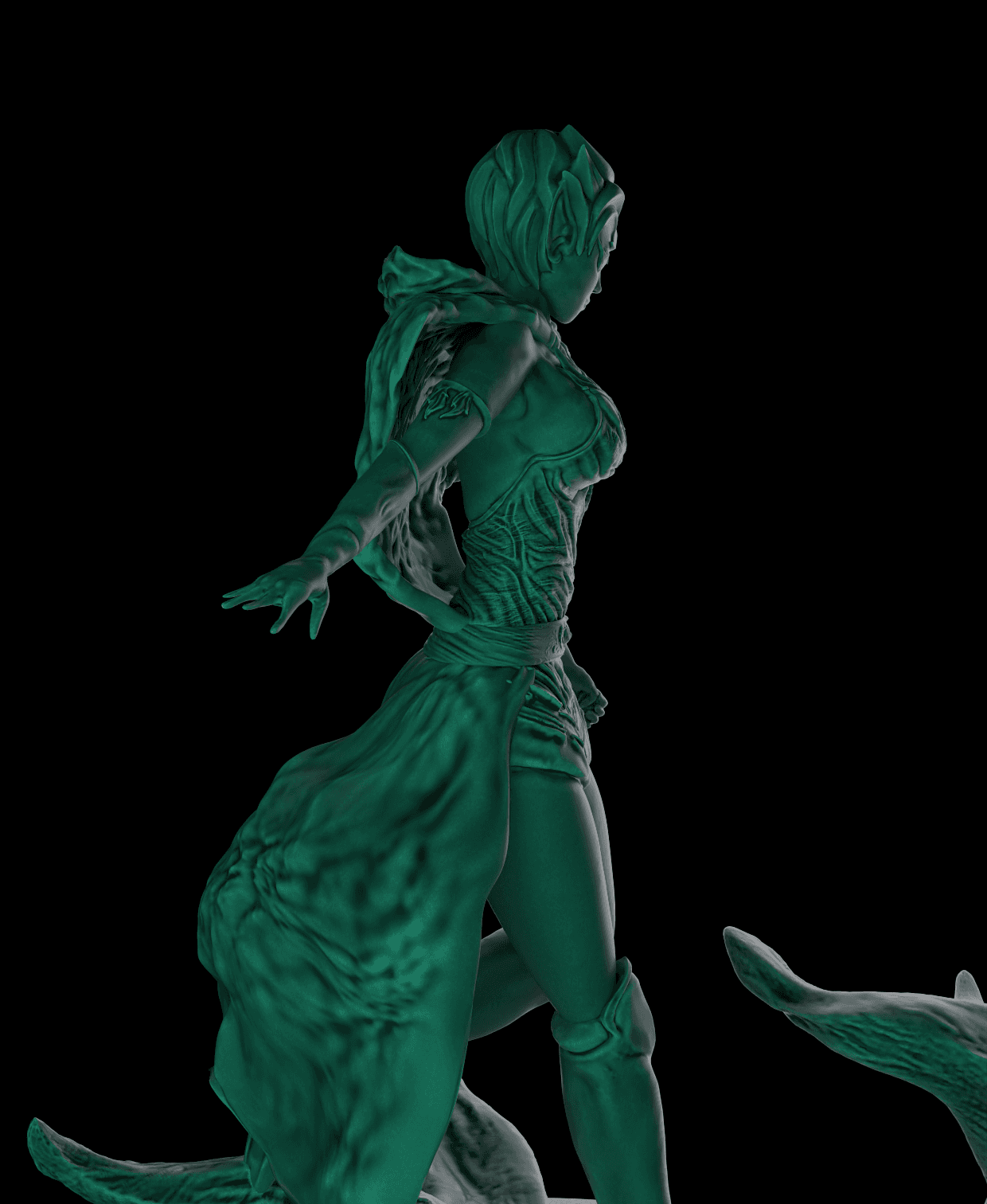 Freyalise, Llanowar's Fury – Legendary Elf Commander - Magic the gathering 3d model