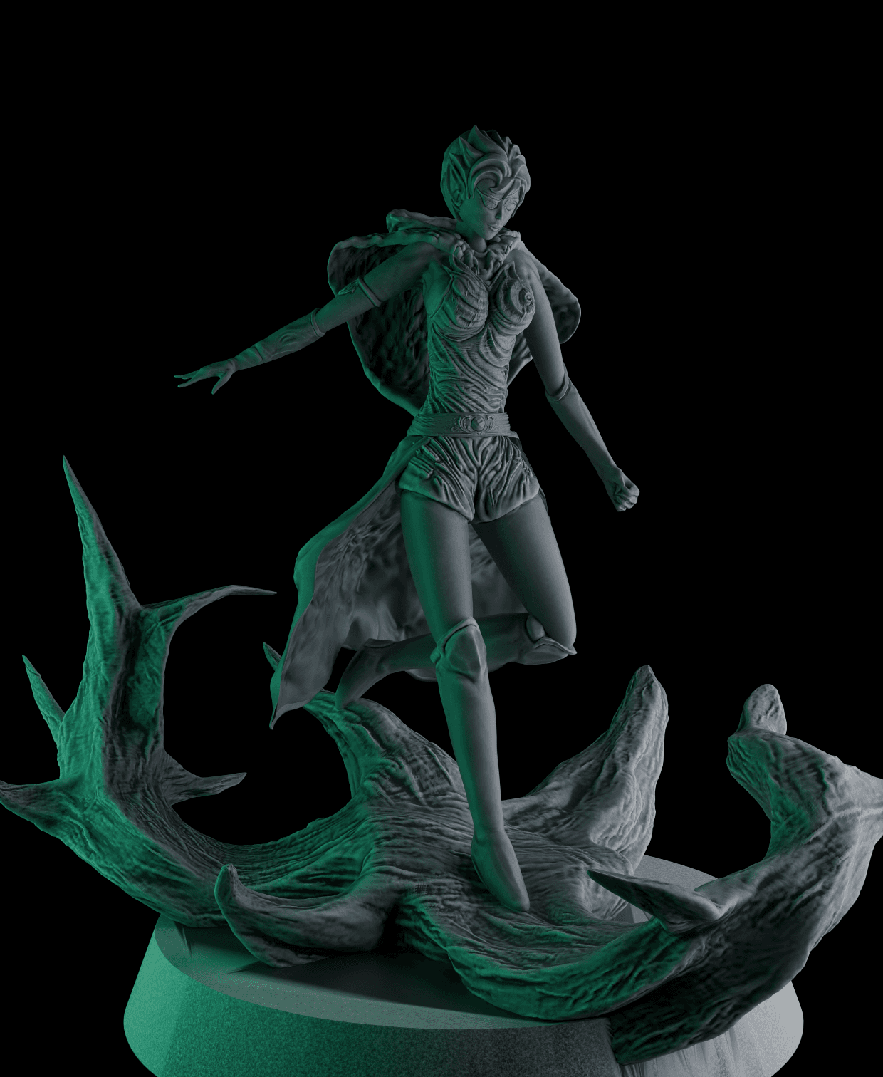 Freyalise, Llanowar's Fury – Legendary Elf Commander - Magic the gathering 3d model