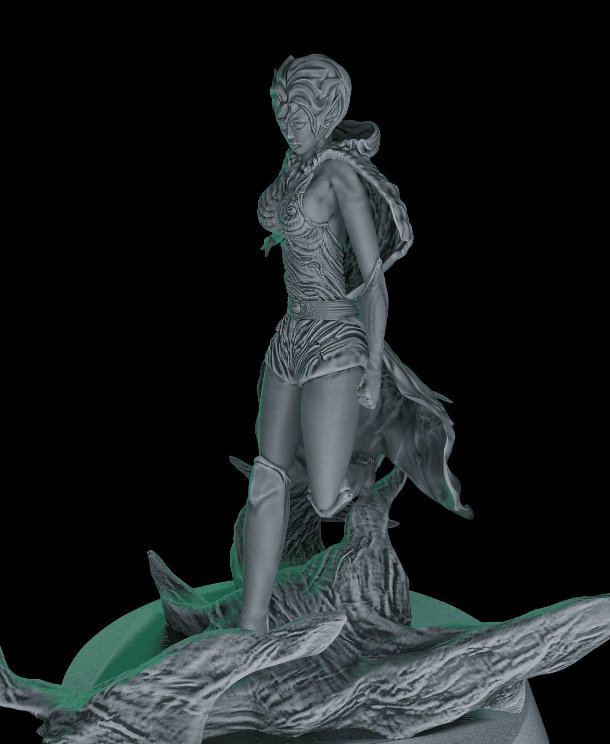 Freyalise, Llanowar's Fury – Legendary Elf Commander - Magic the gathering 3d model