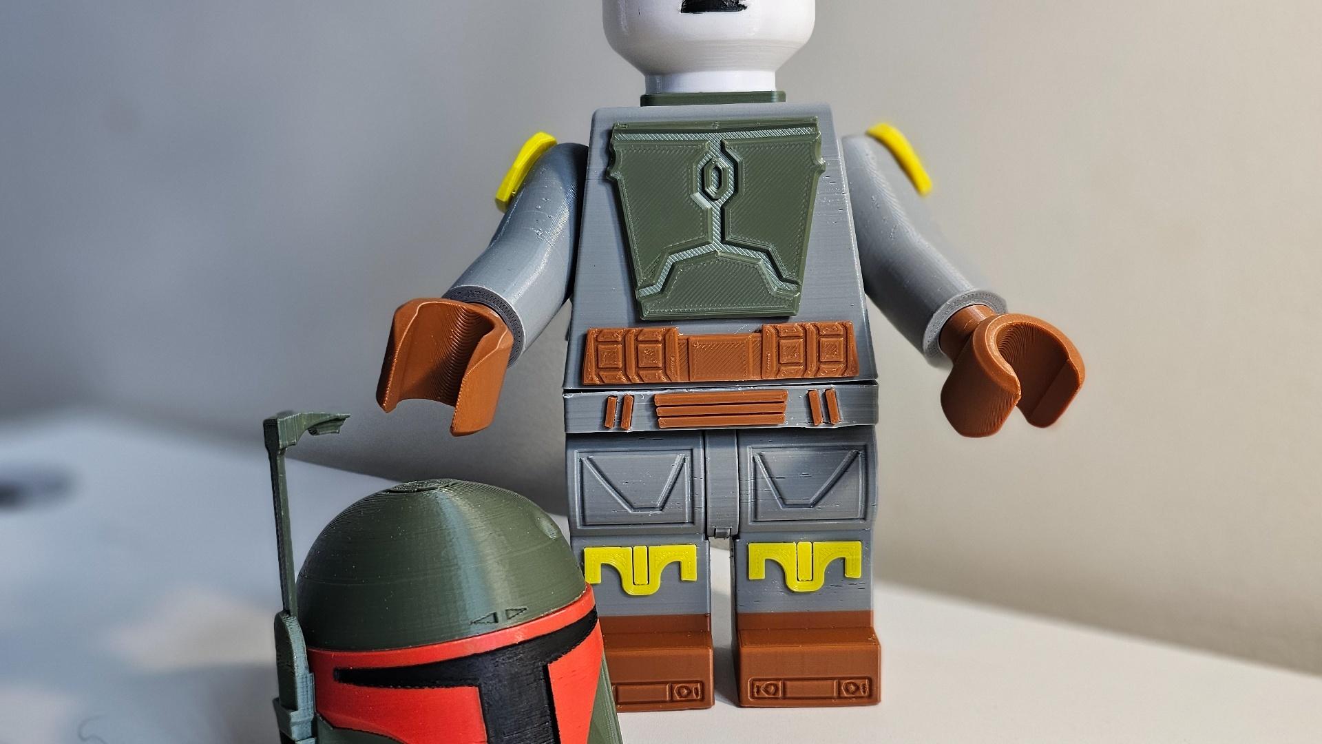 Boba Fett (9 inch brick figure, NO MMU/AMS, NO supports, NO glue) - Love theses I'm going to make all of them - 3d model