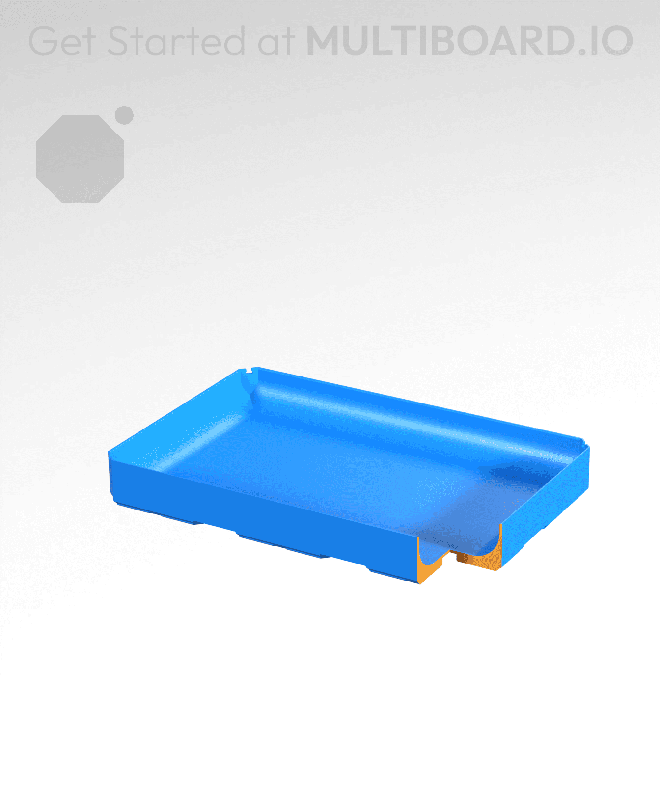 3x2x0.5 - Full Curved Bin - Multibin Insert 3d model