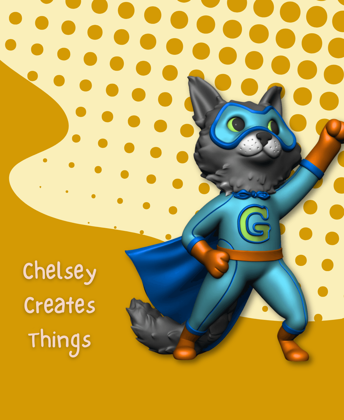 Comic Con Cat 3d model