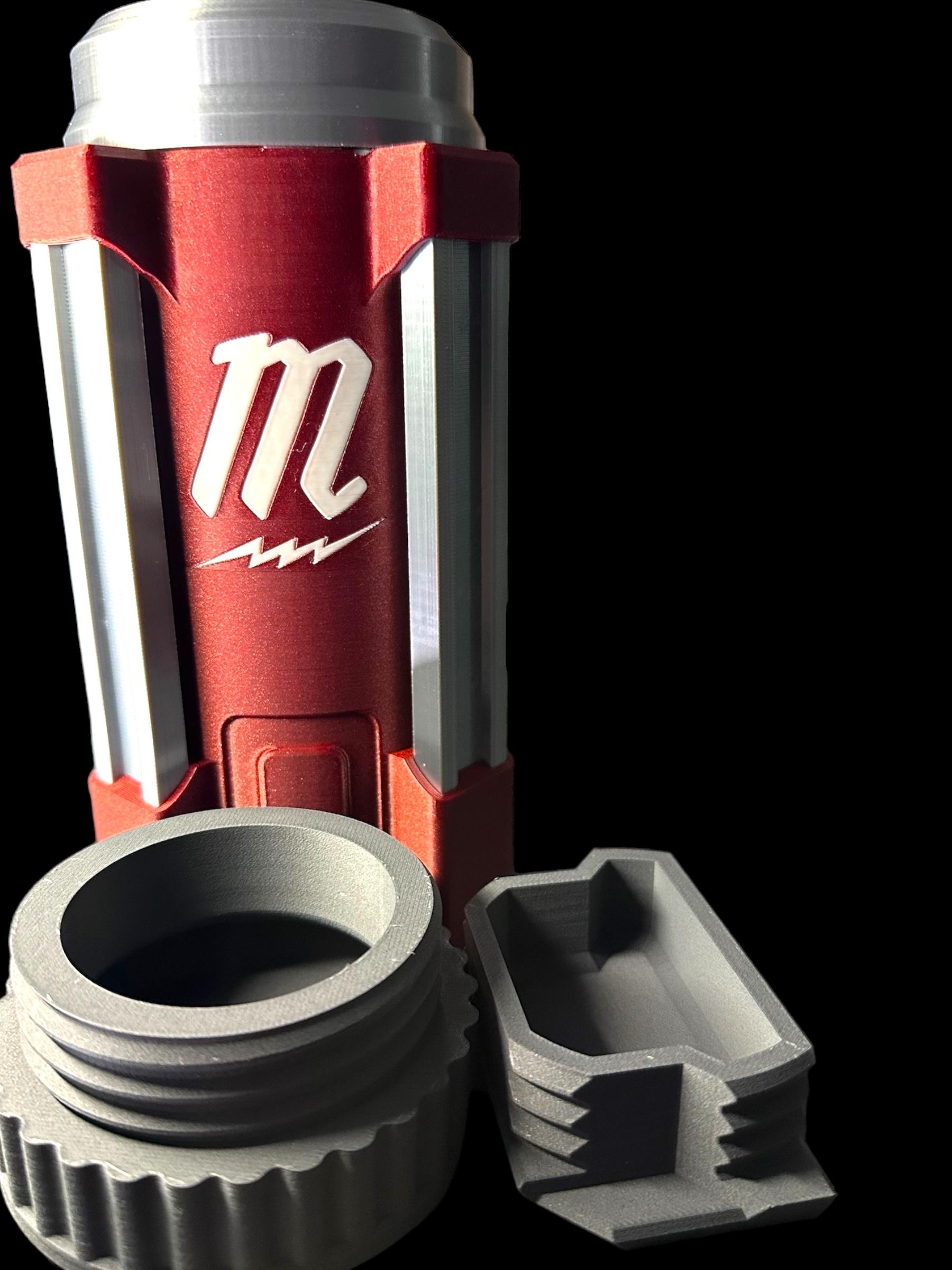 REVISED  - 16oz tall packout milwaukee can cup, MMU and single Color, packout lid 3d model
