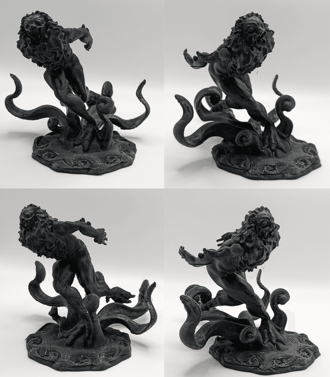 Lion Running Sculpture 3d model