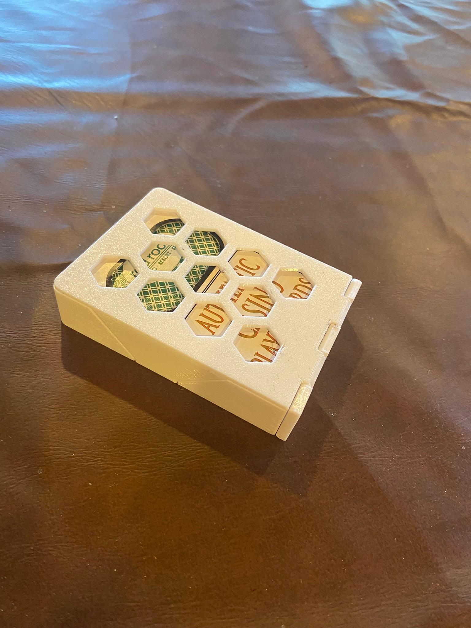 Folding playing card box for Las Vegas regulation cards 3d model