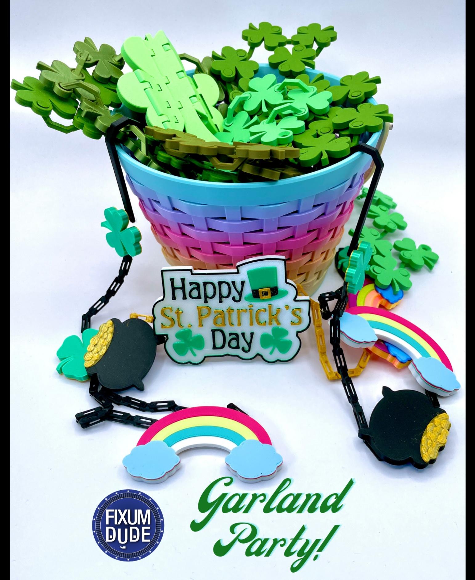 Snap Together St. Patrick's Day Garland 3d model