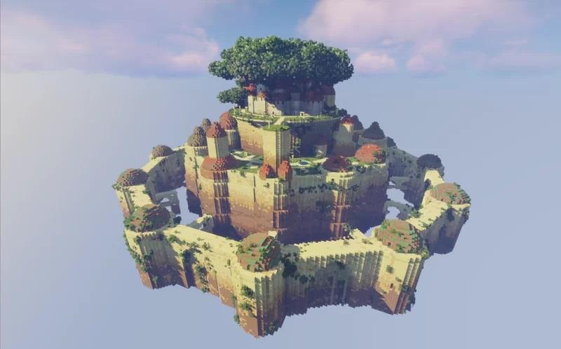 Minecraft Laputa Castle in the Sky 3d model
