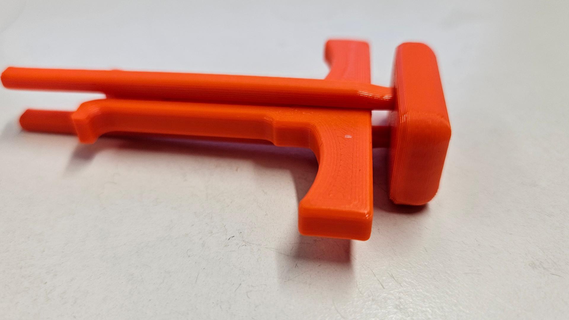 Offset Snaps Removal Tool - Printed on my Prusa MK4 in Prusament PETG Prusa Orange.  - 3d model