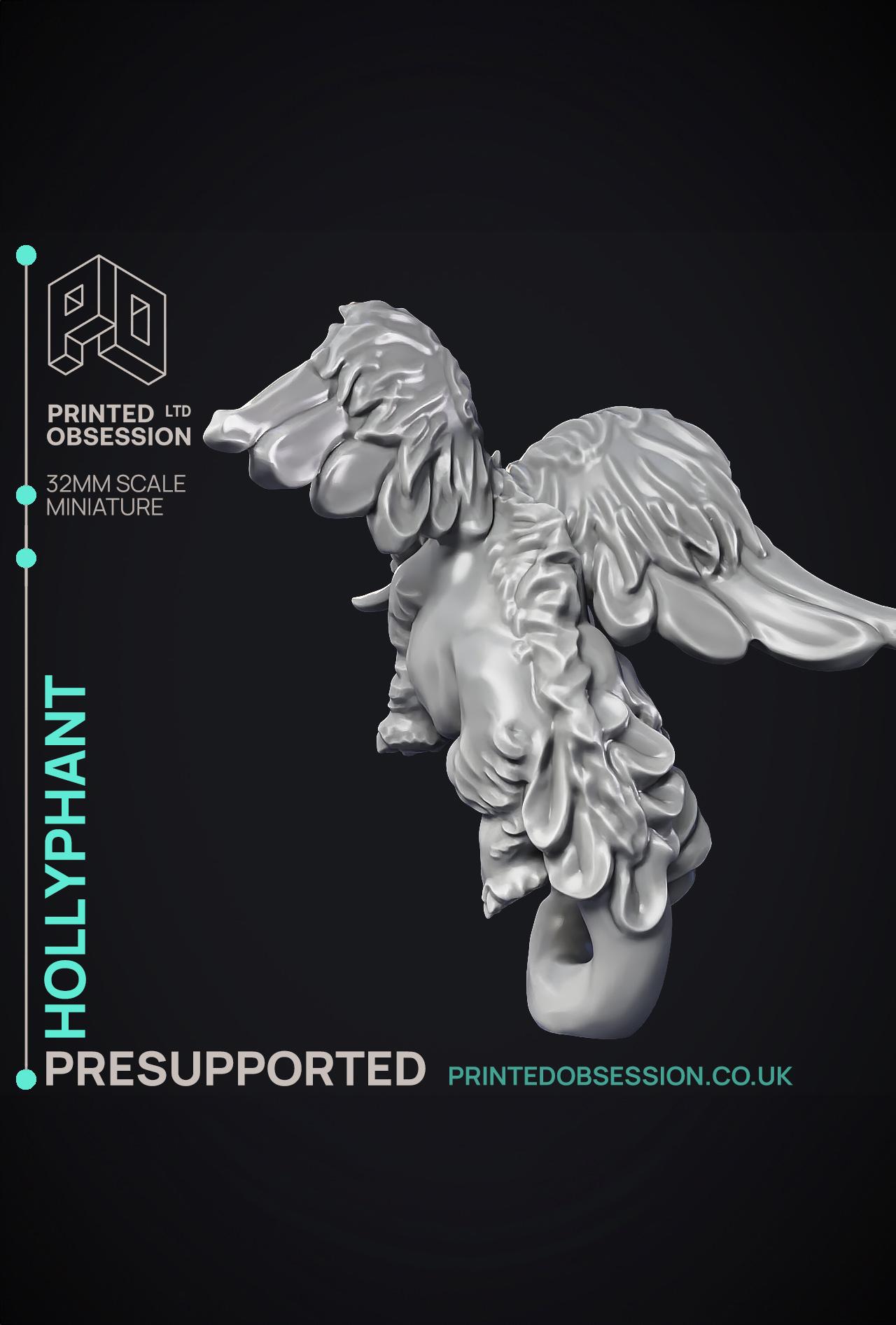 Hollyphant - Celestial Creature - PRESUPPORTED - Heaven Hath no Fury - 32mm Scale  3d model