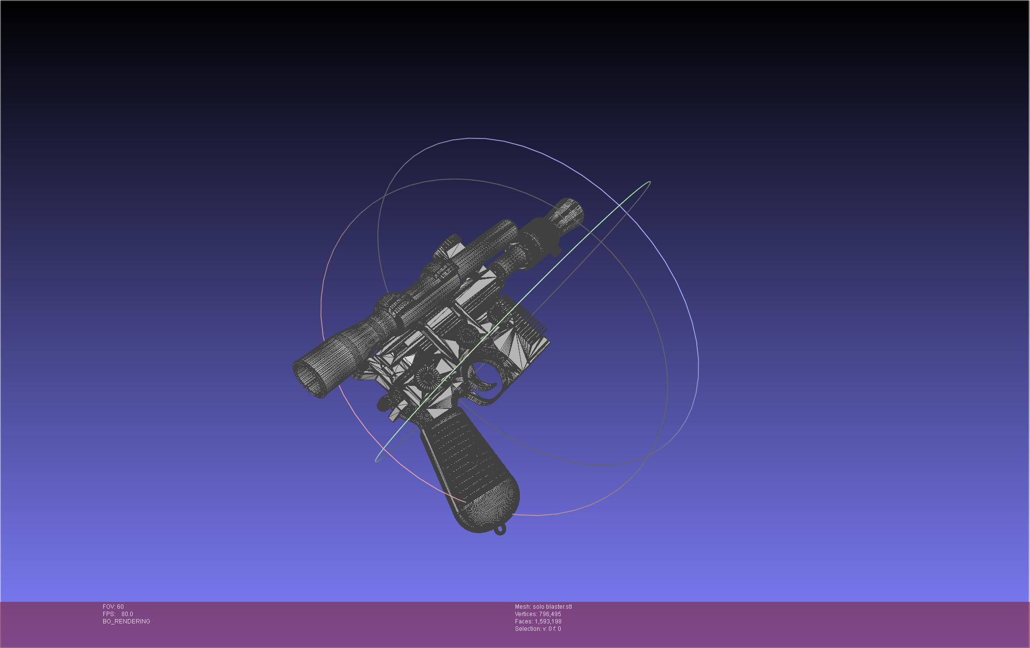 Star Wars Han Solo Blaster Basic Model 3d model