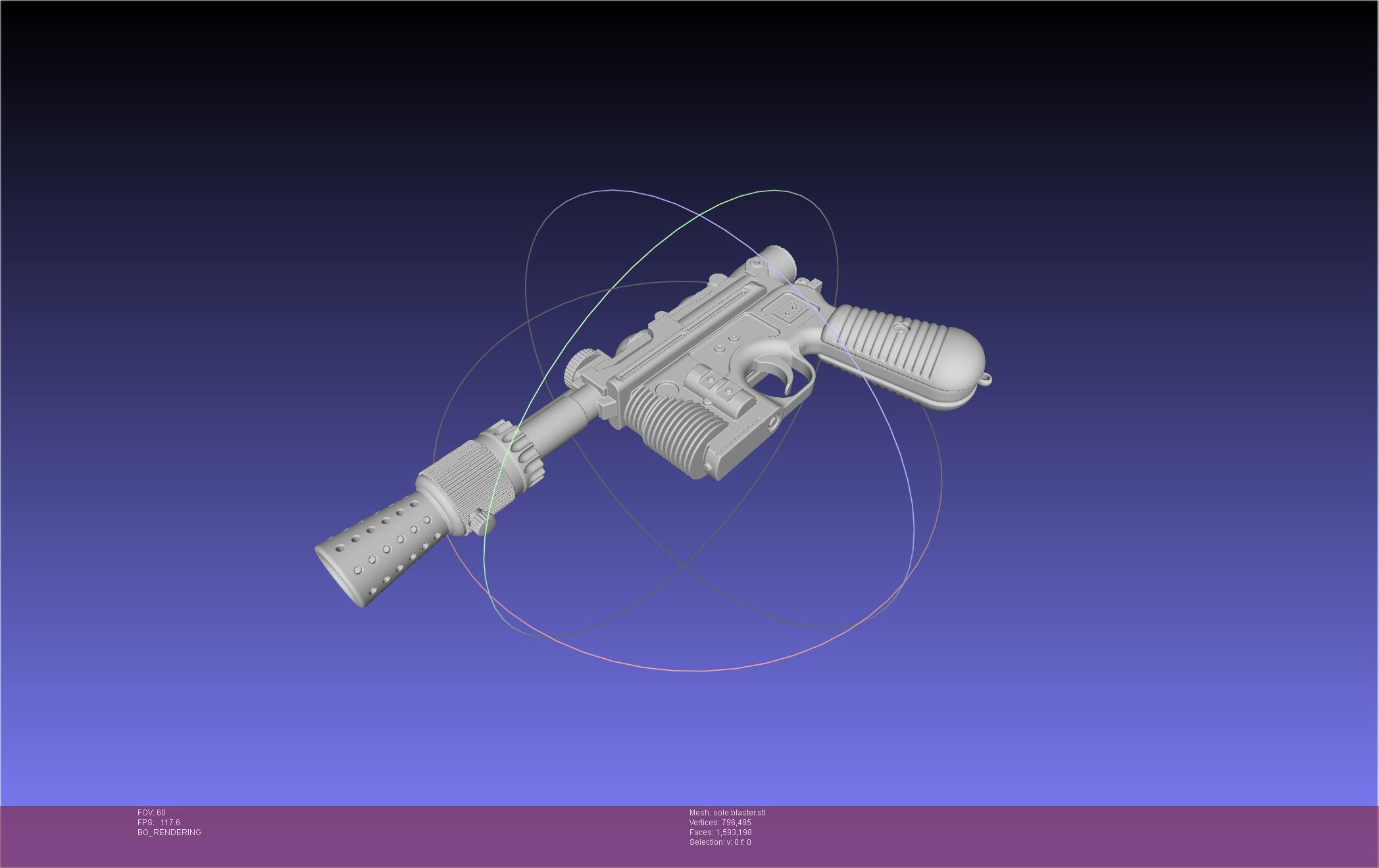 Star Wars Han Solo Blaster Basic Model 3d model