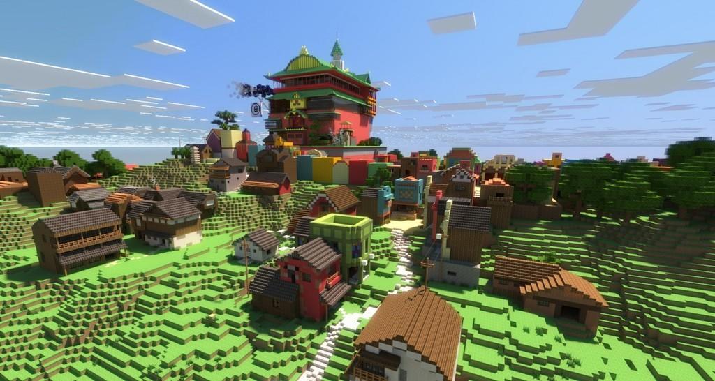 Minecraft Ghibli World 3d model